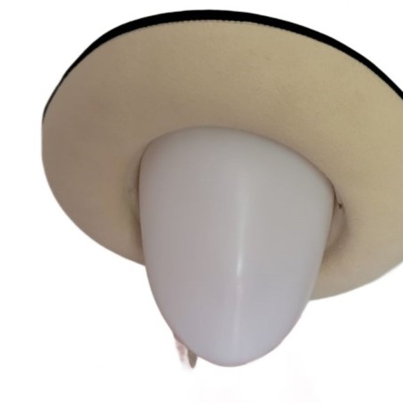 Rosanne ivory felt woman's hat with black trim - Picture 4 of 5